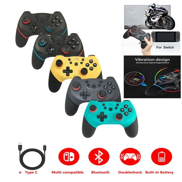 

беспроводная связь bluetooth gamepad для nintend переключатель pro game джойстик контроллер для nds консоли коммутатора с 6-оси ручки