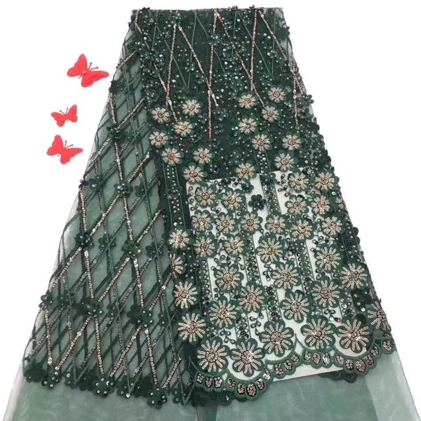 

africa french sequins tulle lace fabric 2020 lace embroidery women dress nigeria fabric j0372, Pink;blue