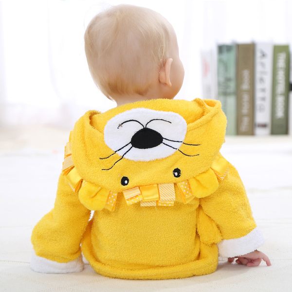 

0-12m baby foreign summer children bathrobe with hat pure cotton towel material lovely princess wind bath cloak, Blue;red
