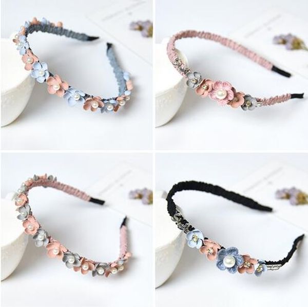 

flower headband for girls rhinestone crown hairbands women & girls hair accessories party handmade jewelry gb765, Slivery;white