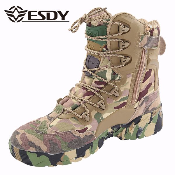 

desert camouflage tactical boots men outdoor anti-skid hiking shoes special forces combat training boots camping shoes