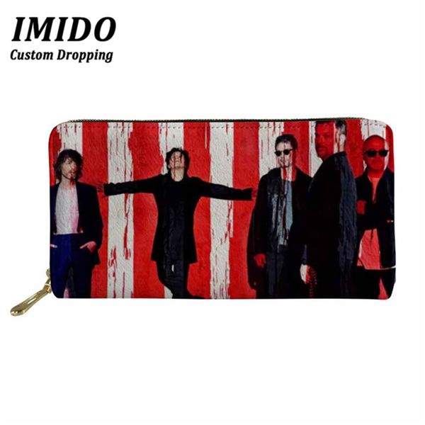 

imido indochine prints money purse for women long women wallet 2019 cool wallet clutch male pocket leather portmonee, Red;black