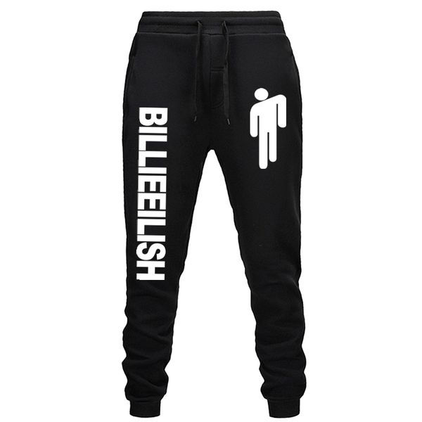 

billie eilish fashion printed trousers women/men fitness sweatpants 2020 casual trendy casual slim trousers jogger, Black
