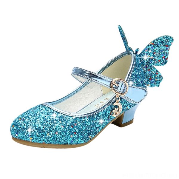 

girls sandals sandals rhinestone butterfly latin dance kids shoes children high heel princess shoes glitter leather party dress wedding, Black;red
