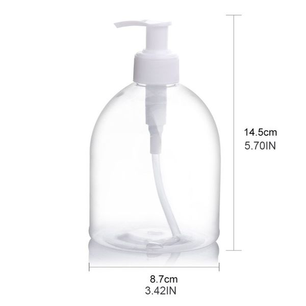 

500ml pump empty bottle plastic hand sanitizer lotion shampoo dispenser wash