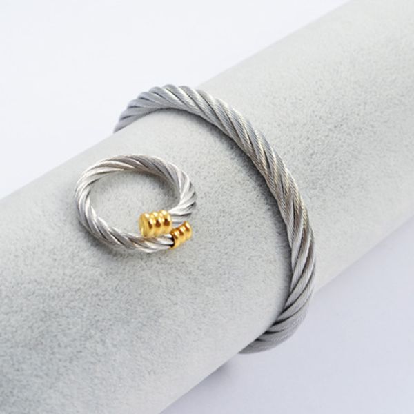 

steel women bracelet stainless steel bangles gifts for woman accessories bangles set for fashion adjustable bracelets women, Black