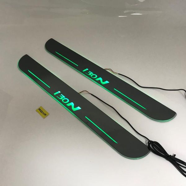 

acrylic door sill plate strip with led decorative welcome light moving door scuff for i30n