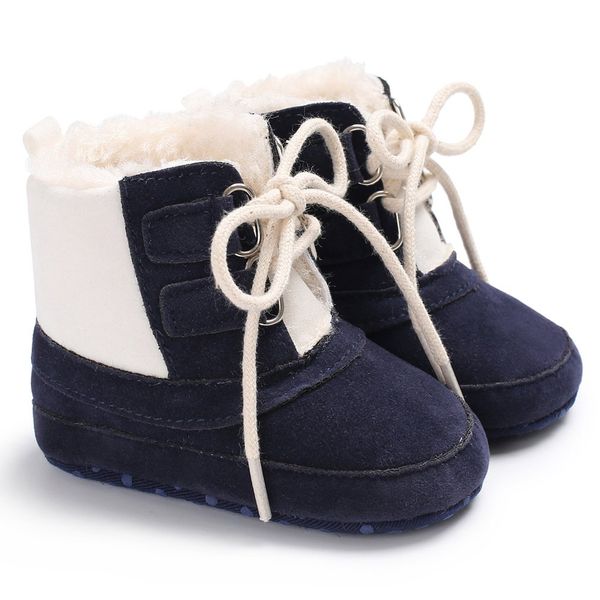 

2018 new newborn baby girls boys snow boots winter leather boots infant soft sole cotton shoes baby warm comfortable 0-18m, Black;grey