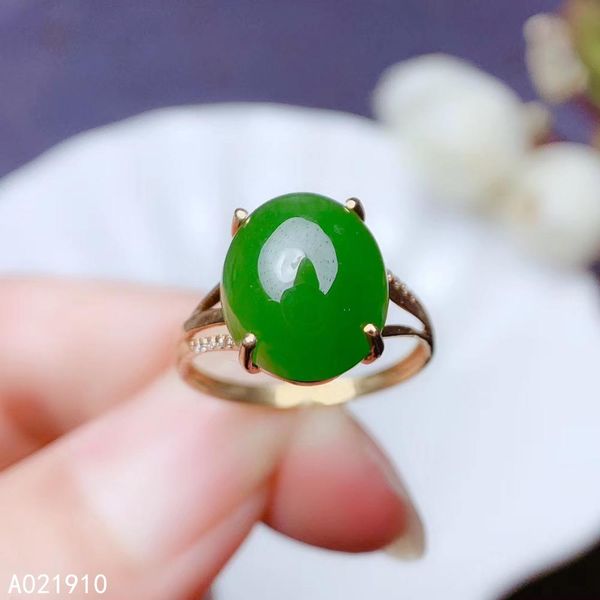 

kjjeaxcmy boutique jewelry 18k gold inlaid natural jasper women's ring support detection classic, Golden;silver