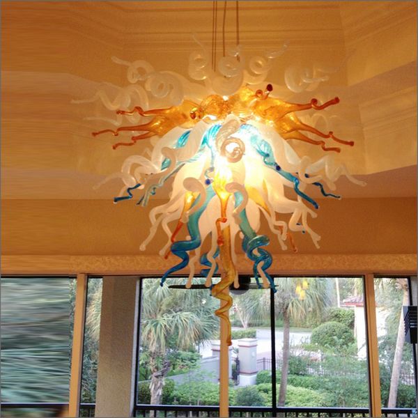 Mini Size Art Hand Blown Murano Glass Ceiling Lights Designer Traditional Type Home Decoration Hand Blown Glass Crystal Chandelier Brass Ceiling