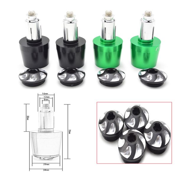 

7/8" 22mm aluminum universal motorcycle handlebar grips bar ends sliders cnc handle bars grip hand caps tips for yamaha
