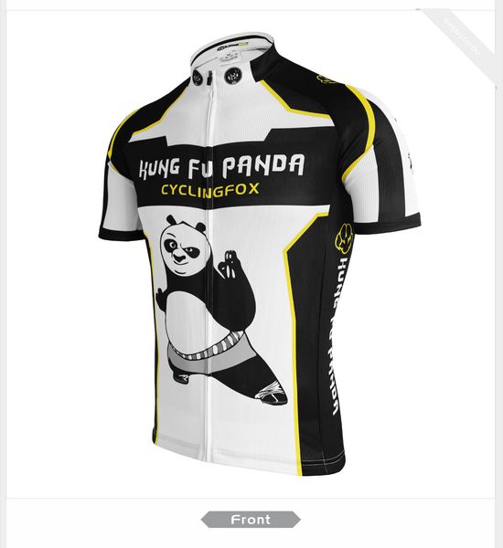 

men cycling jersey 2016 panda riding bike clothing bicycle wear short sleeve black white jersey de mtb road bike wear, Black;red