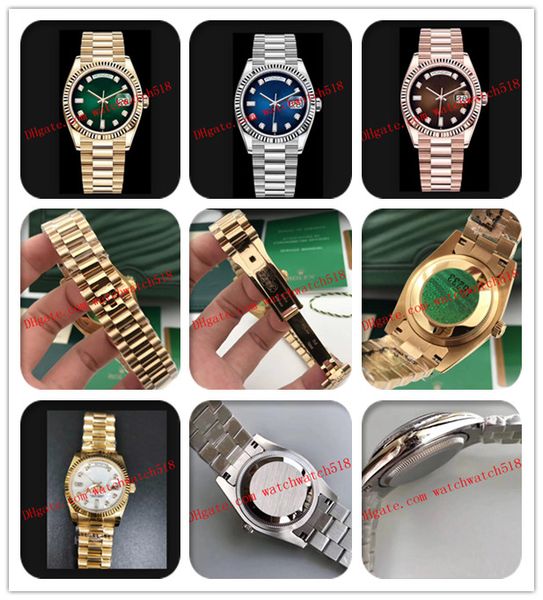 

new version sell watches 36mm 118348 118235 128239 president stainless steel diamond blue dial asian 2813 automatic ing, Slivery;brown
