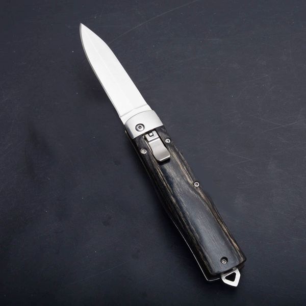 

Side Open Smooth Action Folding Survival Knife Wood Handle 8CR13 60HRC Blade Outdoor Cutting Tools Camping Knife Utility EDC Knives P442F Q