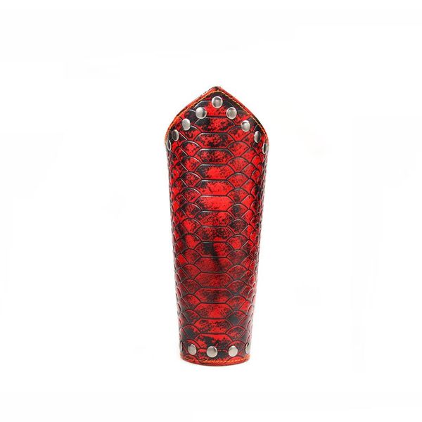 

2019 new punk non-mainstream rock snake pattern cowhide woven wrist bracelet, Golden;silver