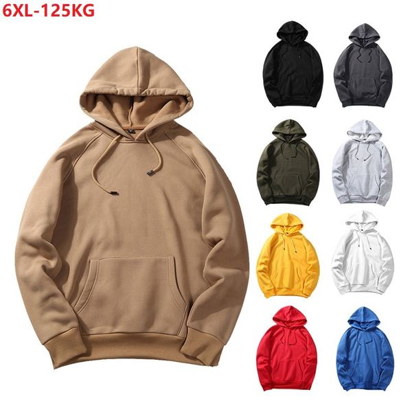 

4xl 6xl hooded men autumn soprts sweatshirt hoodies winter women plus size 54 fleece patchwork warm khaki black sweatshirt
