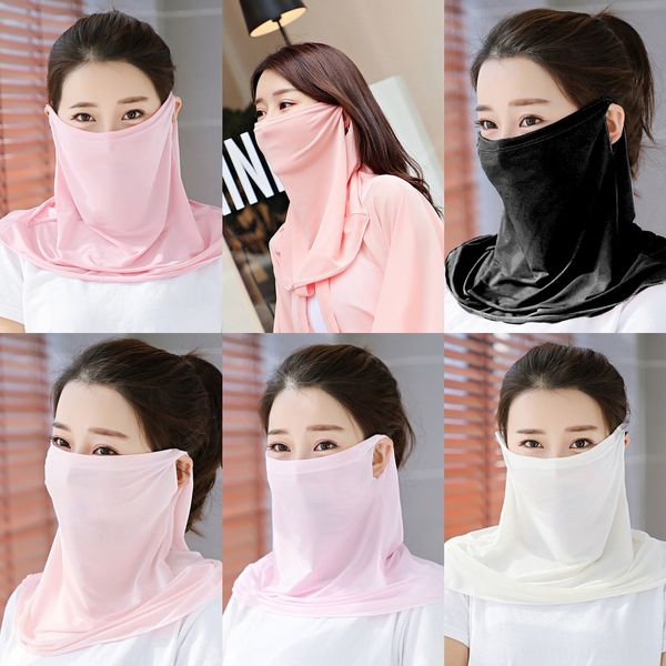 

9rpkq breathable hiking scarf headband gaiter bandana half face mask neck cover silk face ice balaclava scarf camouflage mask, Black
