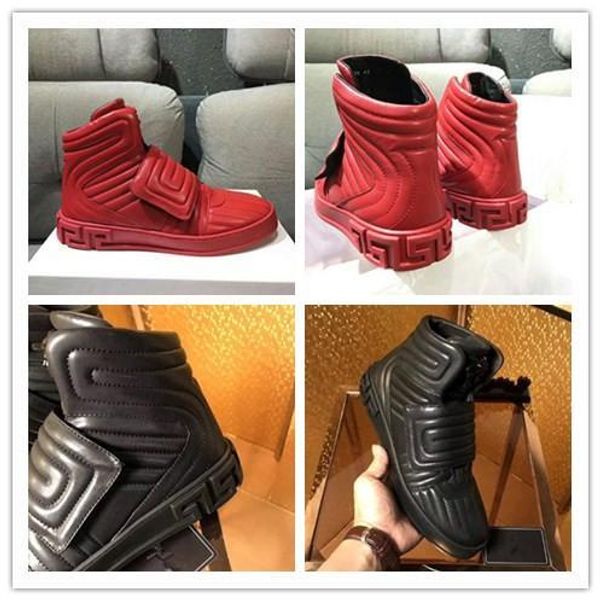 

new sell red arrivla fashion mens medusa side zipper sheet metal kanye westcasual shoes size 198601, Black