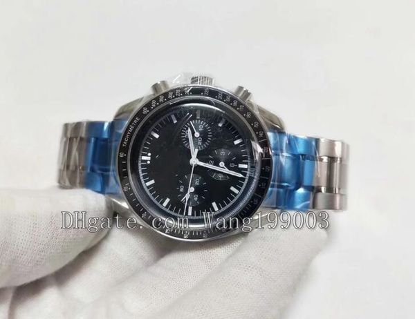 

mens steel automatic black dial moon watch mens professional broad arrow no chronograph mechanical automatic mens watches, Slivery;brown