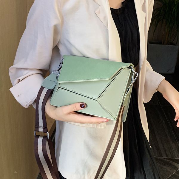 

scrub leather crossbody bags for women 2019 splice messenger shoulder bag small handbags and purses cross body bag