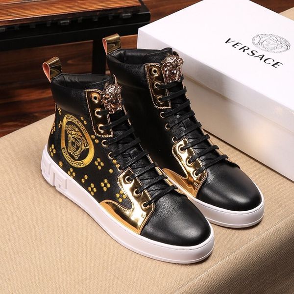 

france high-end brand high help casual shoes mens printed letters fashion style air basketball shoes,with original box f5, Black