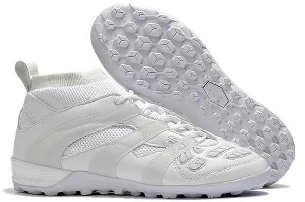 

mens predator accelerator db tf soccer shoes indoor football boots white athletic shoes size 39-46