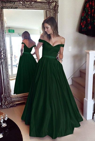 

new elegant satin sweethear shoulder 2019 evening dress floor length custom made plus size evening gown dresses for women, White;black