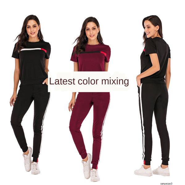 

womens designer two-piece short casual suit5dd9h, White