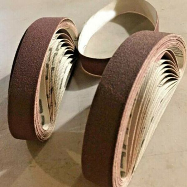 

30pcs 120/400/800 grit grinding polishing sanding belts for oxide aluminum/ wood/ glass fibers 52cm aluminum oxide sanding belts
