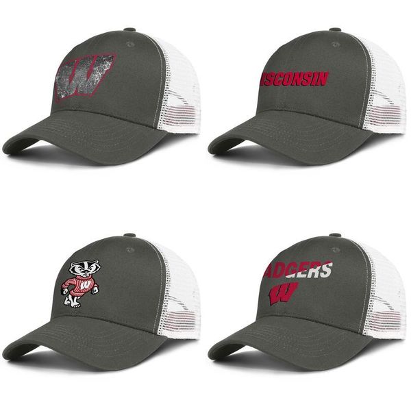 

wisconsin badgers football mesh logo army-green mens and women trucker cap baseball design fitted your own mesh hats pink breast cancer, Blue;gray