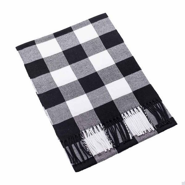 

cashmere scarf high-end cashmere l scarf classic brand large plaid print fashion scarf for men and women, Blue;gray