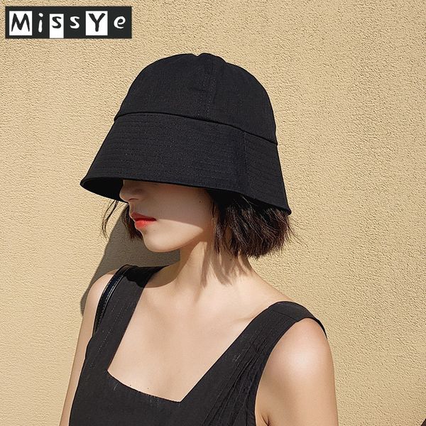 

black bucket fisherman hat female summer thin section sunscreen ultraviolet visor hat wild cover face, Blue;gray