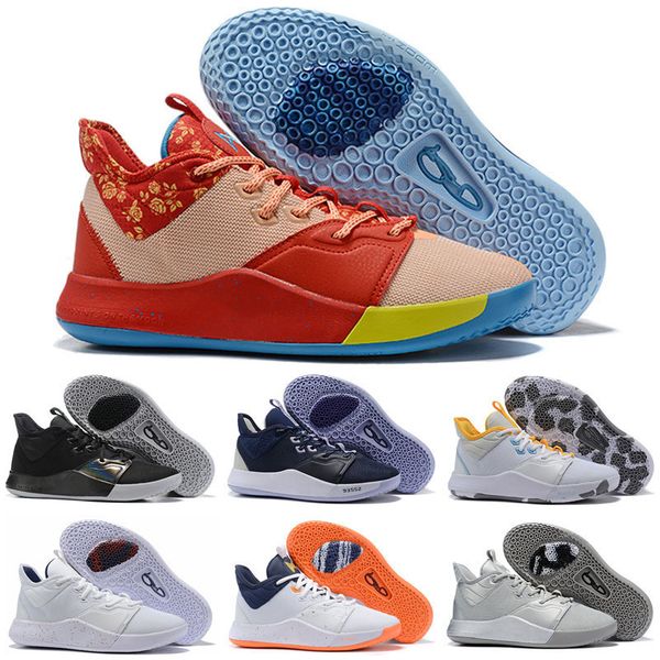 

paul george pg 3 3s палмдейла iii p.george дети баскетбол обувь дешевые pg3 звездное синий оранжевый красный черный спортивные кроссовки, Black