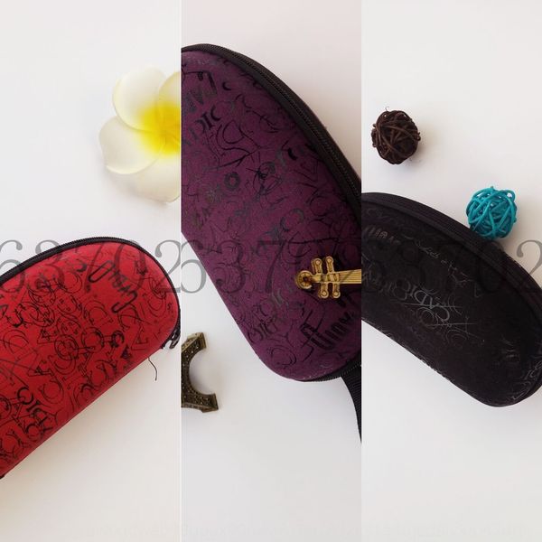 

letter velvet peanut case case anti-pressure sun glasses box eva zipper glasses box