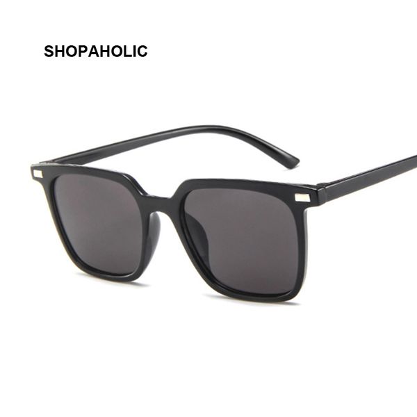 

black sun glasses for women brand designer fashion rivet vintage sunglasses sqaure sunglass retro female flat eyewear, White;black