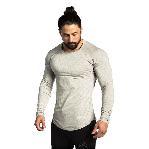 

sport shirt men rashgard sportswear fitness tshirts running t shirt long sleeve quick dry sport bodybuilding gym training, Black;blue