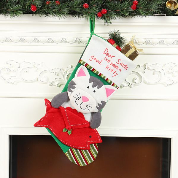 

new christmas decoration dog cat envelope pet socks christmas home decoration gifts