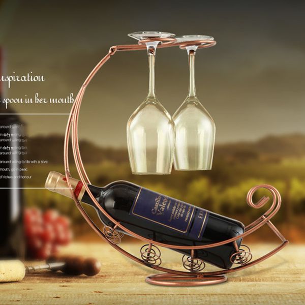

wine rack vintage metal bracket bar home decorations bottle hanging type glass holder display stand organizer
