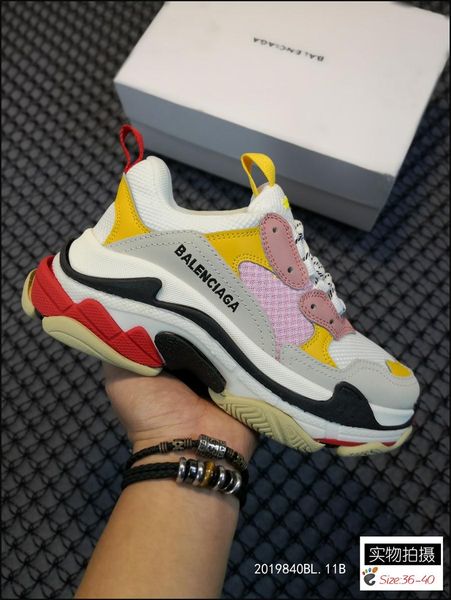 

triple s 17fw sneakers for men women casual shoes vintage kanye west old grandpa trainer sneaker fashion shoes eur size 36-45, Black
