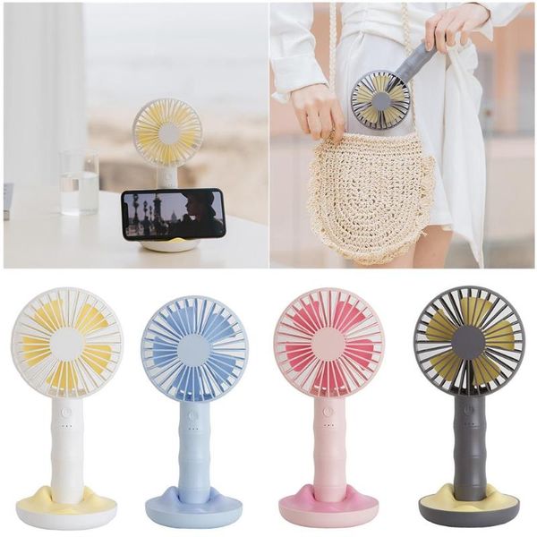 

handheld electric mini fan pp silicone simple bamboo shaped battery powered usb rechargeable portable traveling fan 2000mah batt