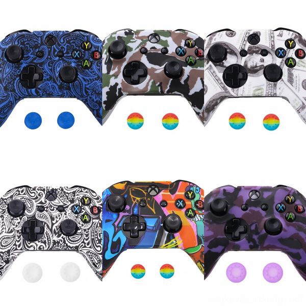

lji5r для xbox one printing x controller case мягкие силиконовые чехлы удобный s skin gamepad резиновая крышка джойстика 2 аналоговые capsdh