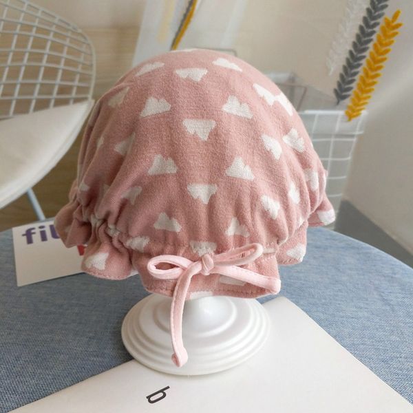 

floral children baby cap cotton hat fashion cute autumn and winter woolen hat knitted bucket sun cap 0-3 month old #pys