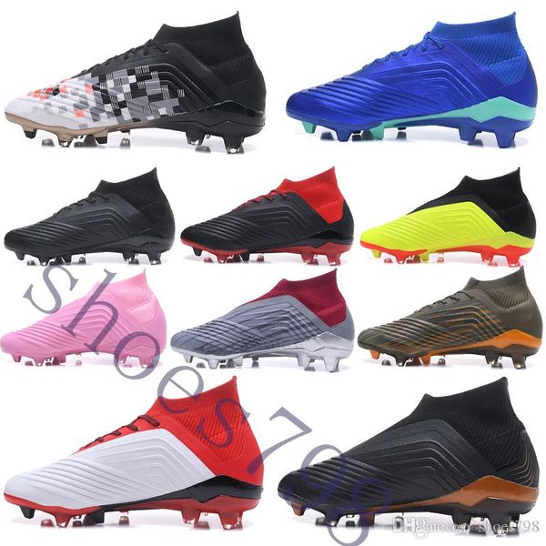 

2019 crampons de football cleats predator 18 boots mens scarpe da youth fg soccer sport shoes running scarpe sneakers chaussures2fe3#