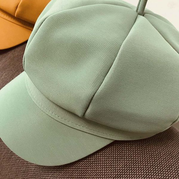 

fibonacci 2020 new spring summer women octagonal hat cap female vintage artist painter beret hat, Blue;gray