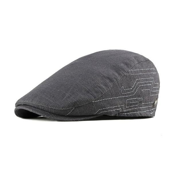 

outdoor headwear apparel golf beret cap women men retro style thin breathable sunshade adjustable hat, Black;white