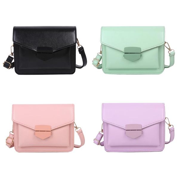 

leather shoulder bag ladies fashion elegant messenger women candy color satchel for outdoor shopping traveling ornaments