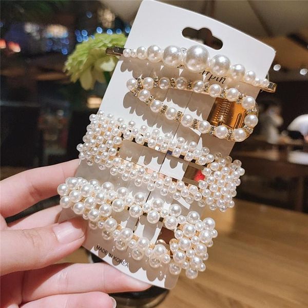 

клипы мода корея женщины pearl волос набор для волос модные барретт стик шпильки элегантный свадьба ручной укладки волос аксессуары nxhrm, Black