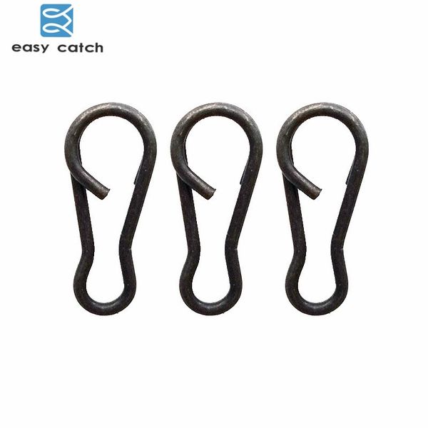 

easy catch 20pcs matte black carp fishing snaps connector carp rigs speed links single hook b type snaps carp fishing tackle