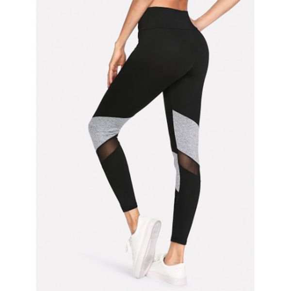 

gym leggings sport women fitness yoga pants patchwork tight elastic running sportswear sport leggings high waist yoga pants