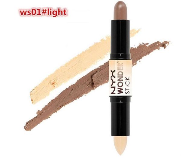 

NYX Wonder Stick concealer Highlight & Contour Stick Foundation Face makeup Double-ended Contour stick 4Colors Light/Medium/Deep/Universal